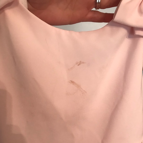 Pink blush bow sleeve dress - Picture 2 of 3